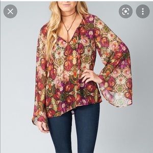 {show me your mumu} Floral Blouse